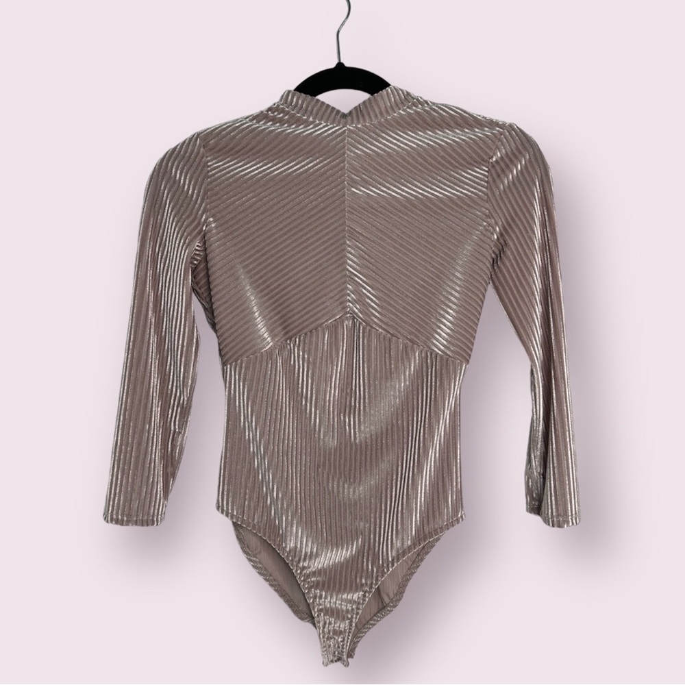 Bershka Metallic Bronze Bodysuit